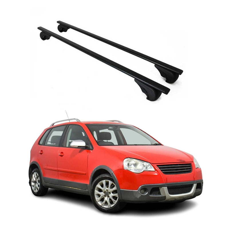 Barres de toit Transversales pour VW Polo 2001-2009 Fer Noir