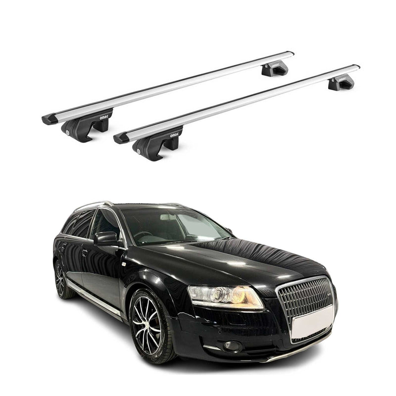 Barres de toit transversales ABE pour Audi A6 Allroad C6 C7 2006-2018 5P Gris 2x