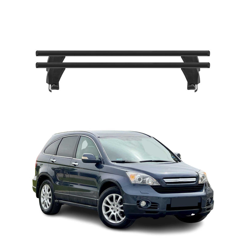 Menabo Barres de toit Transversales pour Honda CR-V III 2007-2012 Alu Noir ABE