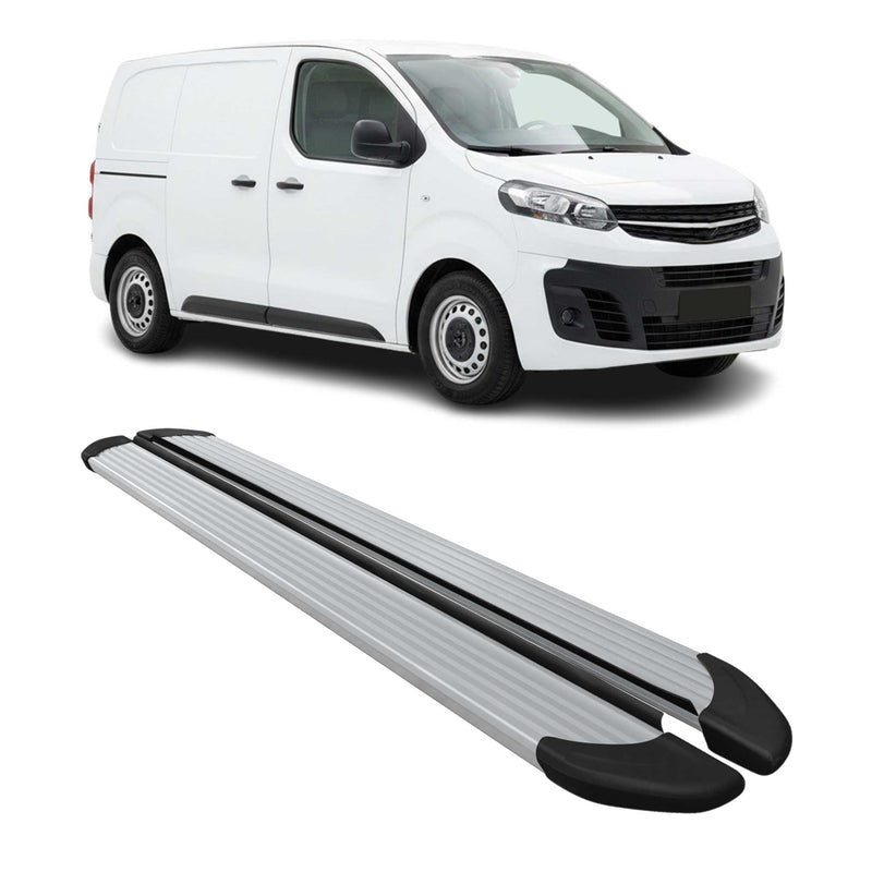 Marchepieds Latéraux pour Opel Vivaro C 2019-2025 Aluminium Argent L1 Court 2Pcs