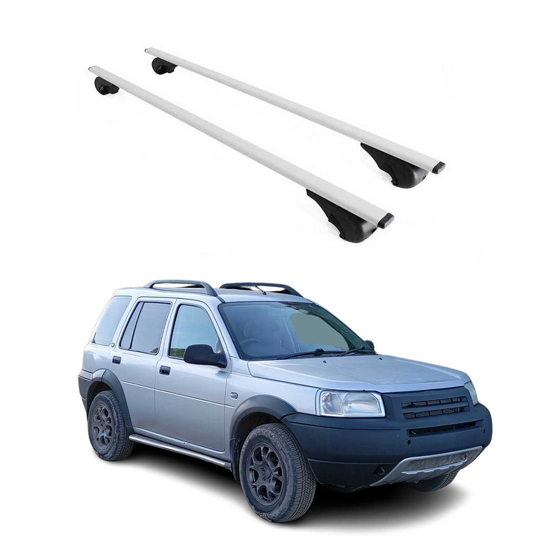 Barres de toit Transversales pour Land Rover Freelander 1997-2007 Fer Argent