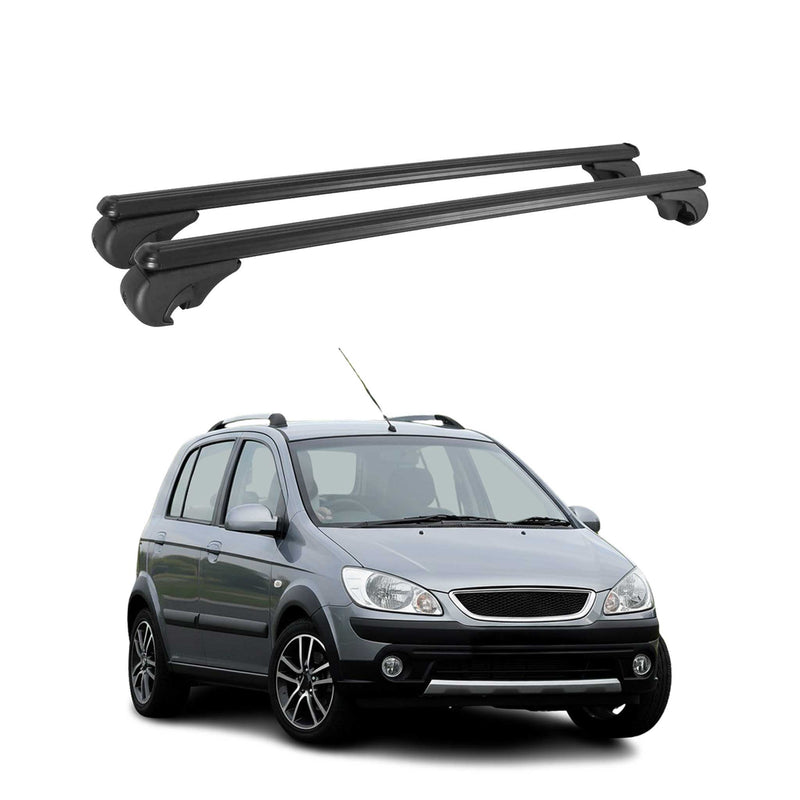 Barres de toit Transversales pour Hyundai Getz 2002-2009 Aluminium Noir