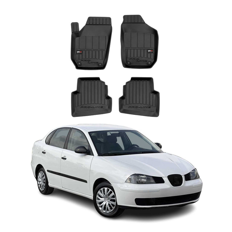 Tapis de Sol pour Seat Cordoba 2002-2009 Caoutchouc TPE Noir