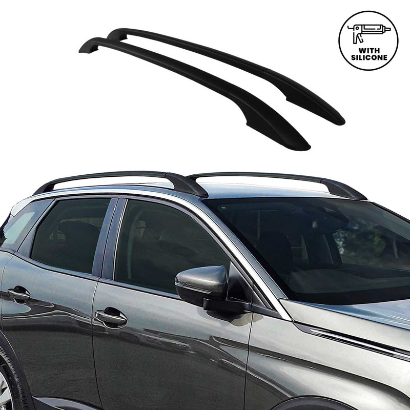 Barres de toit longitudinales pour Mercedes A Klasse W177 2018-2021 en Alu noir
