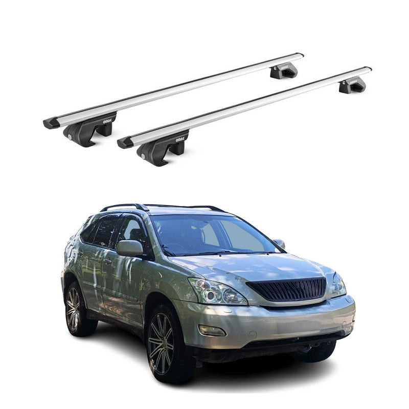 Barres de toit transversales ABE pour Lexus RX U3 L1 2003-2015 5 P Alu Gris 2x