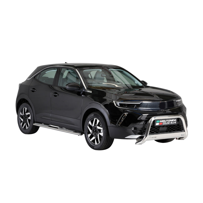 Marchepieds Latéraux pour Opel Mokka 2021-2025 Acier Inoxydable Argent