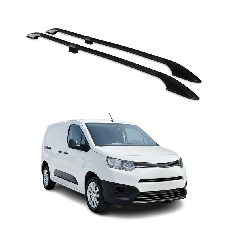 Barres de toit longitudinales pour Toyota Proace City 2019-2025 L2 Alu Noir
