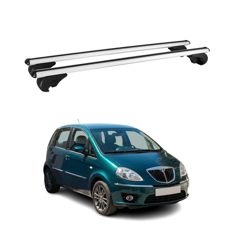 Barres de toit Transversales pour Lancia Musa 2004-2012 Aluminium Argent