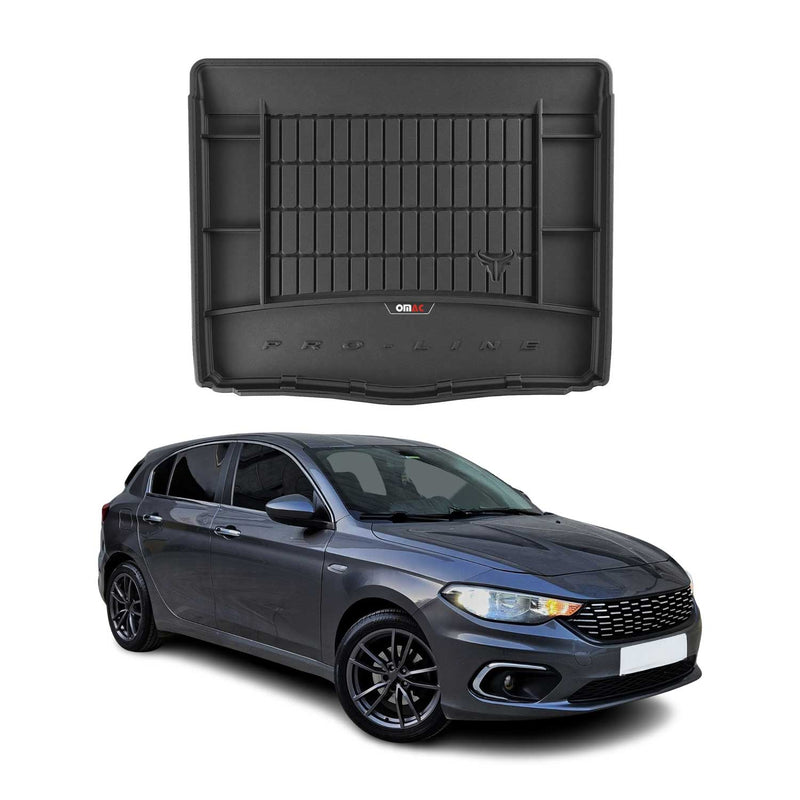 Tapis de Coffre pour Fiat Tipo 2016-2025 en Caoutchouc Noir
