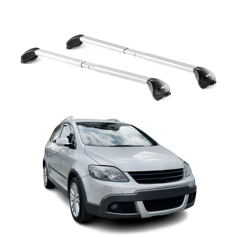 Barres de toit pour VW Golf V Cross/Plus/Wagon 2006-2014 Gris Argenté 2x ABE