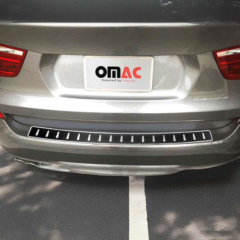 Protection seuil de pare-chocs arriére pour BMW X3 F25 2010-2017 Folie de Carbon