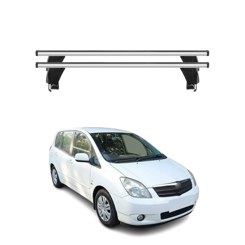 Barres de toit Transversales pour Toyota Corolla Verso 2001-2003 Alu Gris 2x