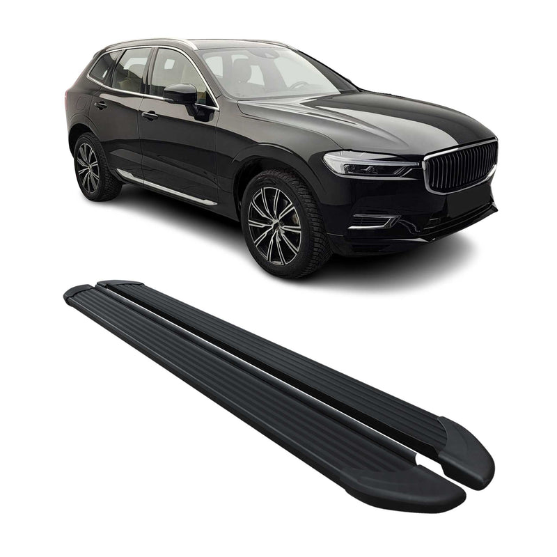 Marchepieds Latéraux pédale pour Volvo XC90 2015-2024 Noir Aluminium 2Pcs