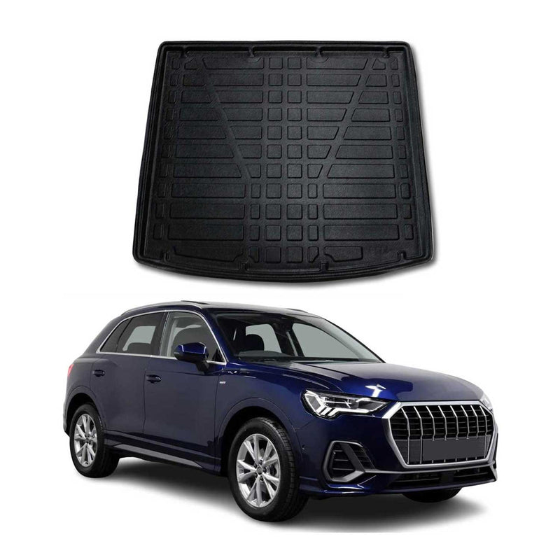 Tapis de coffre pour Audi Q3 F3 2018-2025 caoutchouc TPE Noir