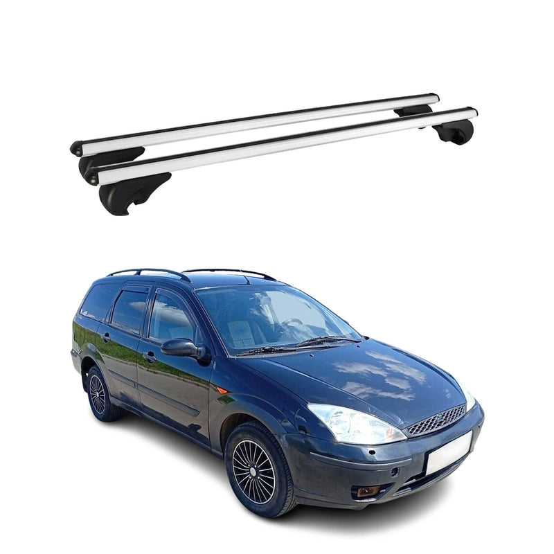 Barres de toit Transversales pour Ford Focus I Break 1999-2005 Aluminium Argent