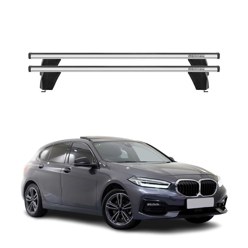 Menabo Barres de toit transversales pour BMW Série 1 F40 2019-2024 Alu Gris