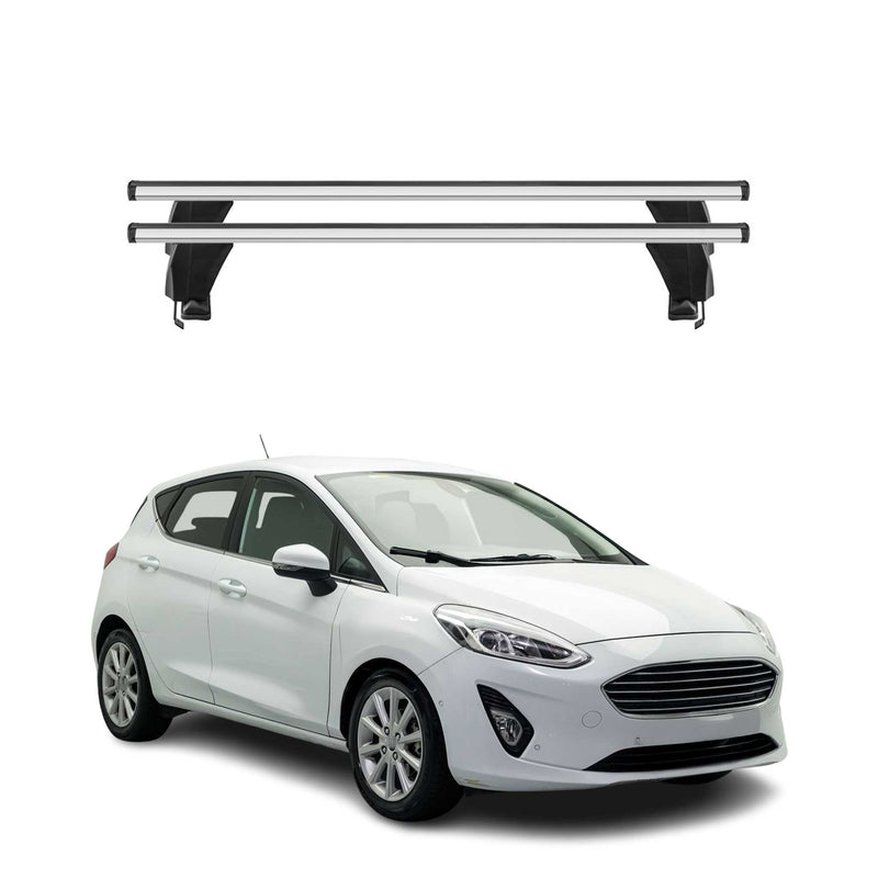 Barres de toit Transversales pour Ford Fiesta VII 2017-2020 Alu Gris 2x