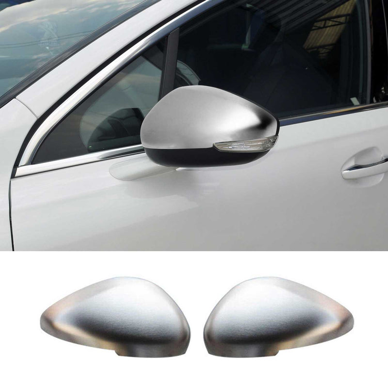 Coques de Rétroviseurs pour Peugeot 508 2010-2018 2x Acier Inox Chromé Foncé