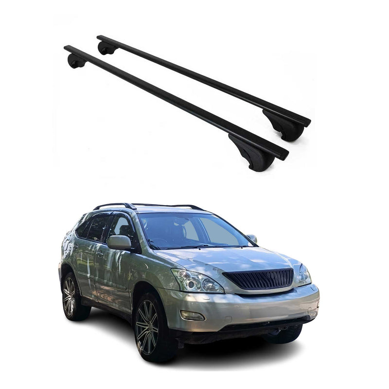 Barres de toit Transversales pour Lexus RX 2003-2009 Fer Noir