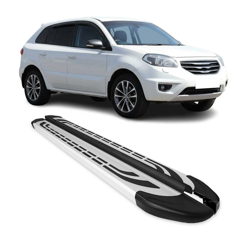 Marchepieds Latéraux pédale pour Renault Koleos 2007-2017 Aluminium Gris 2Pcs