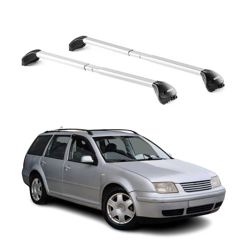 Barres de toit pour VW Bora Wagon 1J 1999-2005 5P Gris Argenté 2 pièces ABE