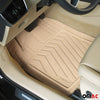 Tapis de sol pour Audi Q7 antidérapants en caoutchouc Beige 5 Pcs