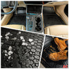 Kit Tapis de sol et coffre pour VW Golf Antidérapante Imperméable Noir 6Pcs