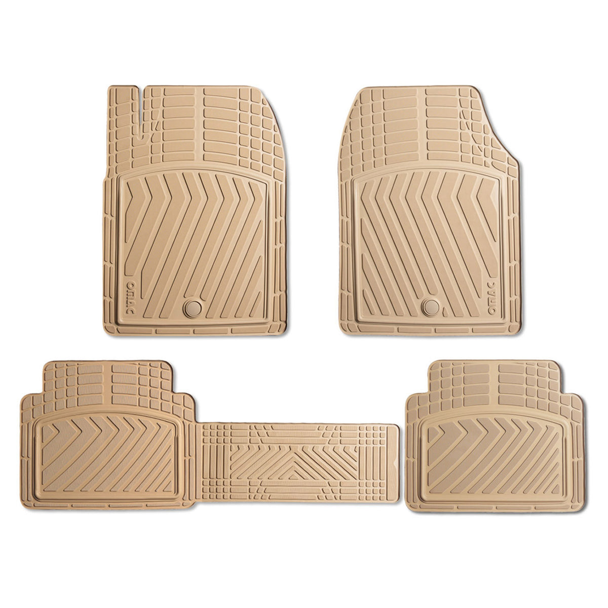 Tapis de sol pour Ford Tourneo Connect antidérapants en caoutchouc Beige 5 Pcs