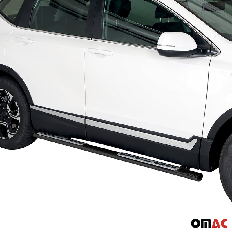 Marchepieds Latéraux pour Honda CR-V Hybride 2019-2025 Acier Inoxydable Noir