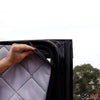 Rideaux pare-soleil d'isolation pour Fiat Doblo 2010-2024 Noir Tissu