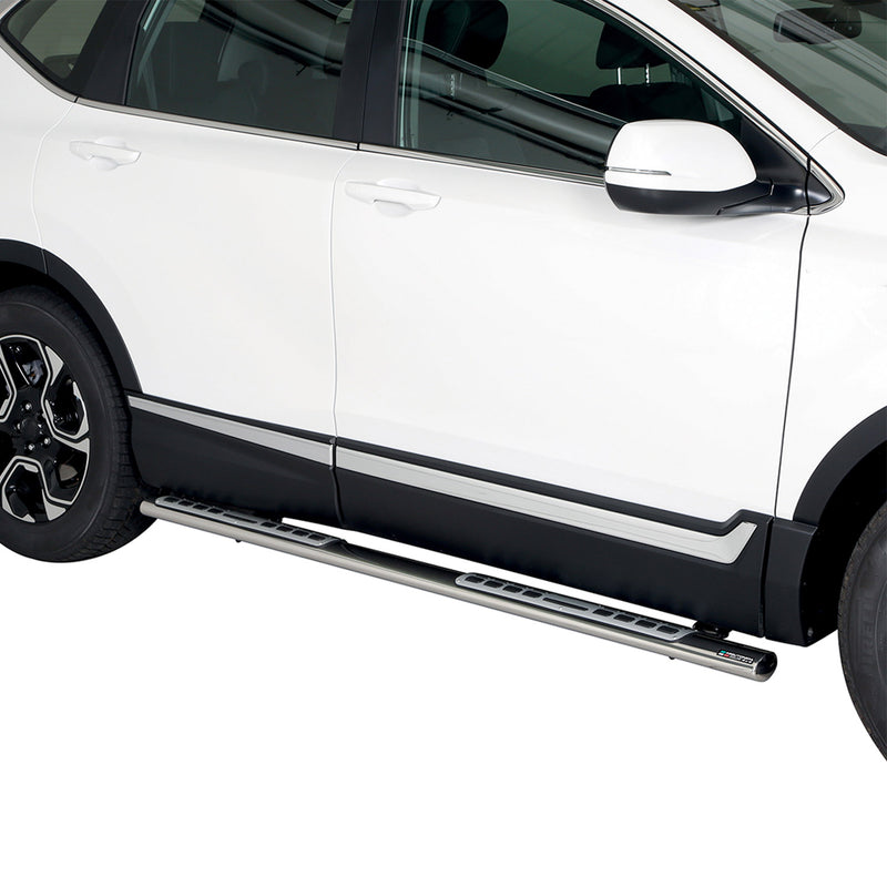 Marchepieds Latéraux pour Honda CR-V Hybride 2019-2025 Acier Inoxy Argent
