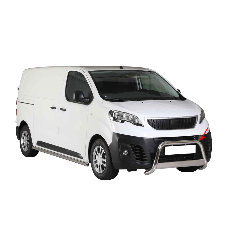 Pare-buffle Avant pour Peugeot Expert 2016-2025 63 mm en Acier Gris
