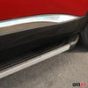 Marchepieds Latéraux pour Nissan Terrano 2012-2020 Aluminium Gris Noir 2Pcs