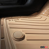 Tapis de sol pour Ford Tourneo Connect antidérapants en caoutchouc Beige 5 Pcs