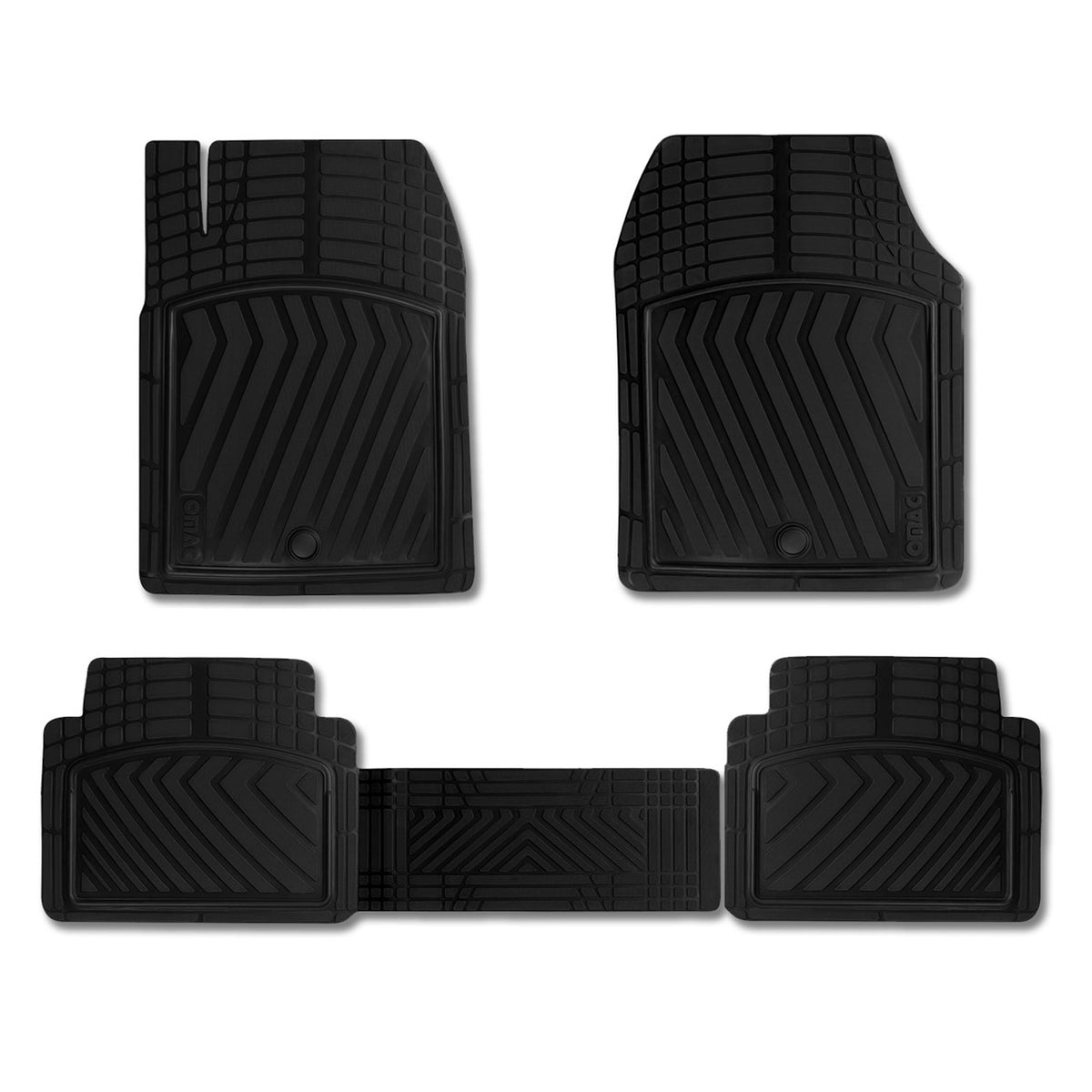Tapis de sol pour Ford Fiesta antidérapants en caoutchouc Noir 5 Pcs