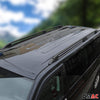 Barres de toit longitudinales pour VW T5 Transporter 2003-2015 Aluminium Noir
