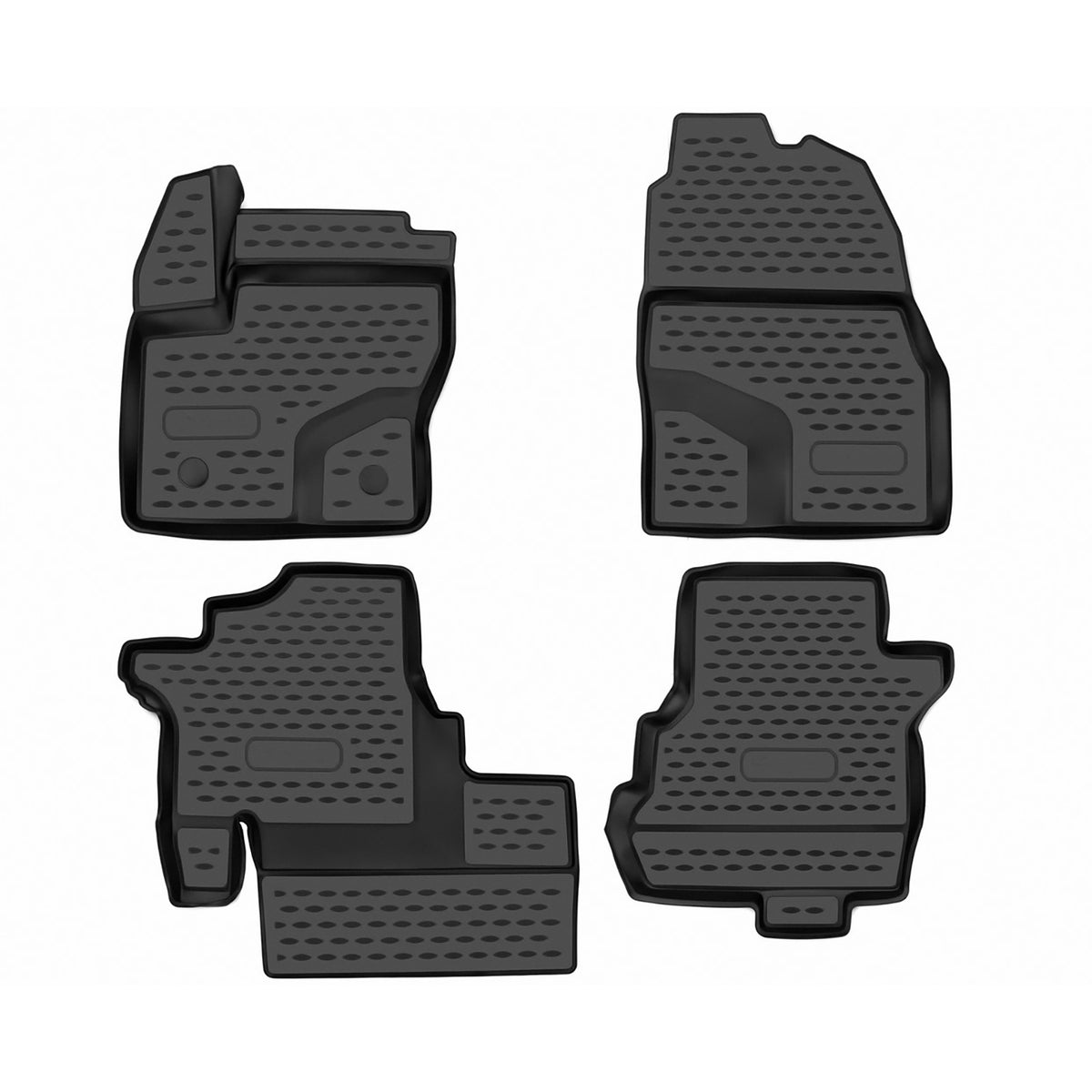Tapis de sol pour Ford Grand Tourneo Connect 2013-2021 caoutchouc TPE 3D Noir 4x