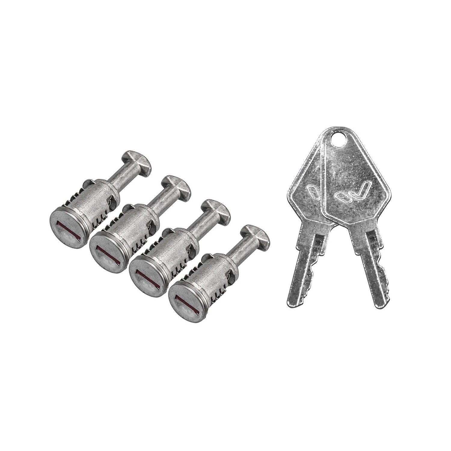 Lot De Serrures Pour Barres De Toit - 4 Noyaux Avec Clés - Sécurise Ton Porte-vélo Ou Ton Rack - Installation Facile