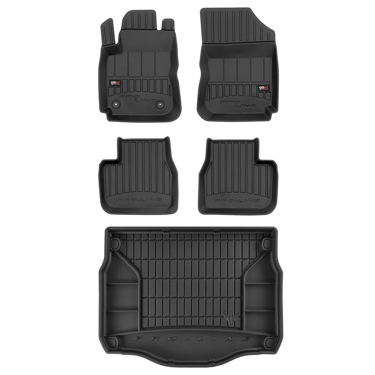 OMAC Tapis de coffre pour Kia Soul 2014-2019 sur mesure en caoutchouc Noir
