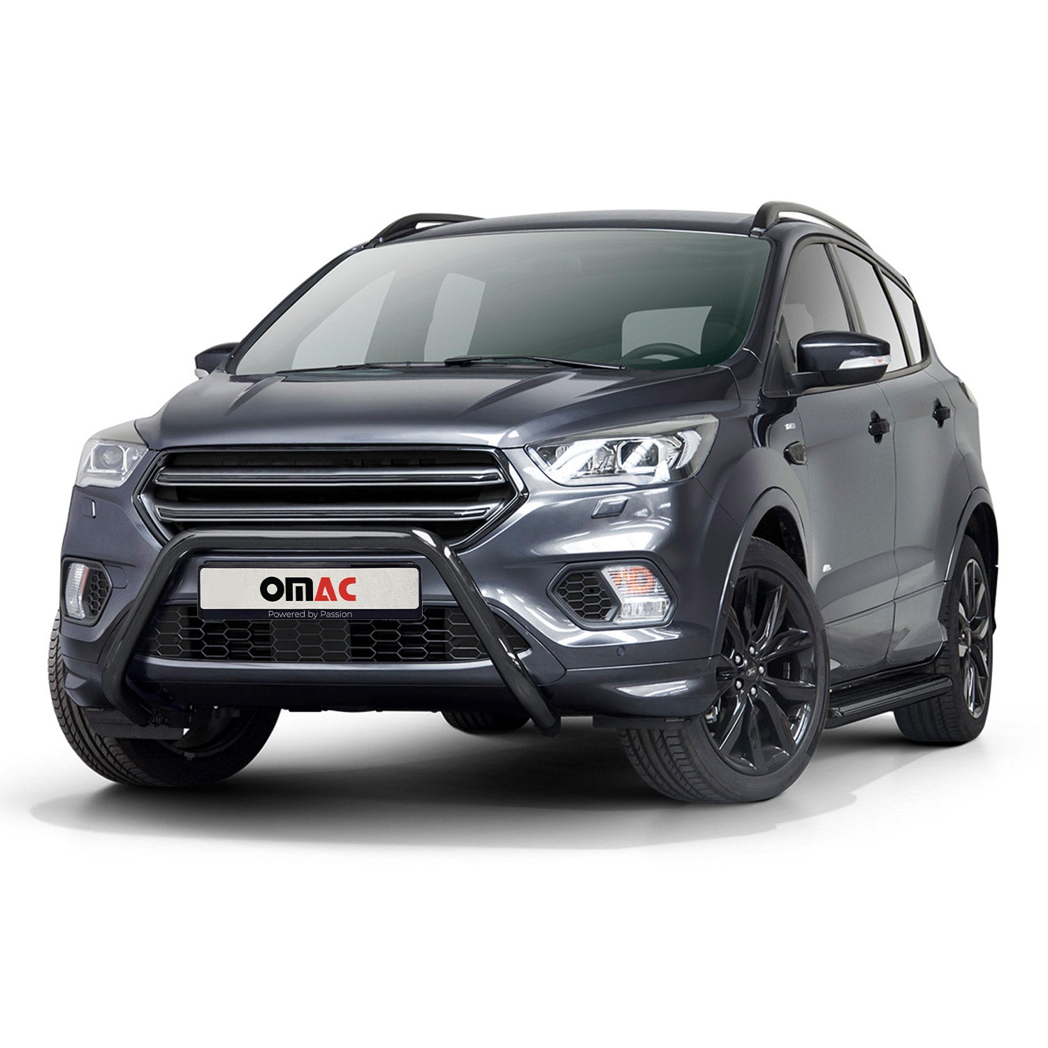 Pare-Buffle Avant Pour Ford Kuga II 2017-2019 Facelift en Acier Inoxydable Noir