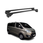 Barres de toit Transversales pour Ford Transit Custom 2012-2024 Aluminium Noir