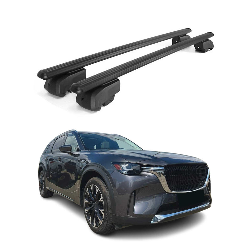 Barres de toit Transversales pour Mazda CX-90 2025 ABE Aluminium Noir