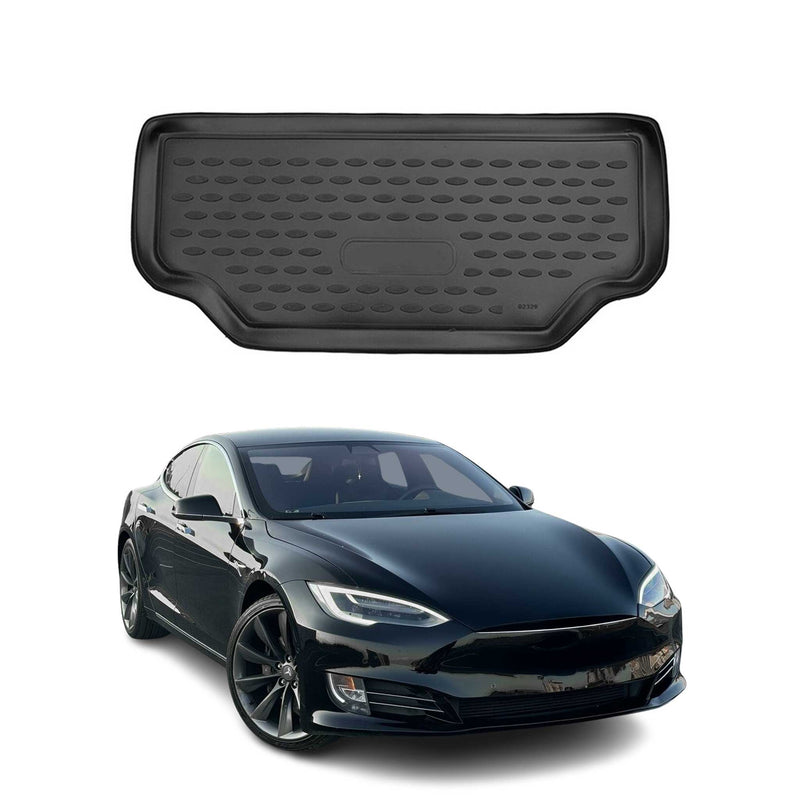 OMAC Tapis De Avant pour Tesla Model S 2016-2020 AWD caoutchouc Noir
