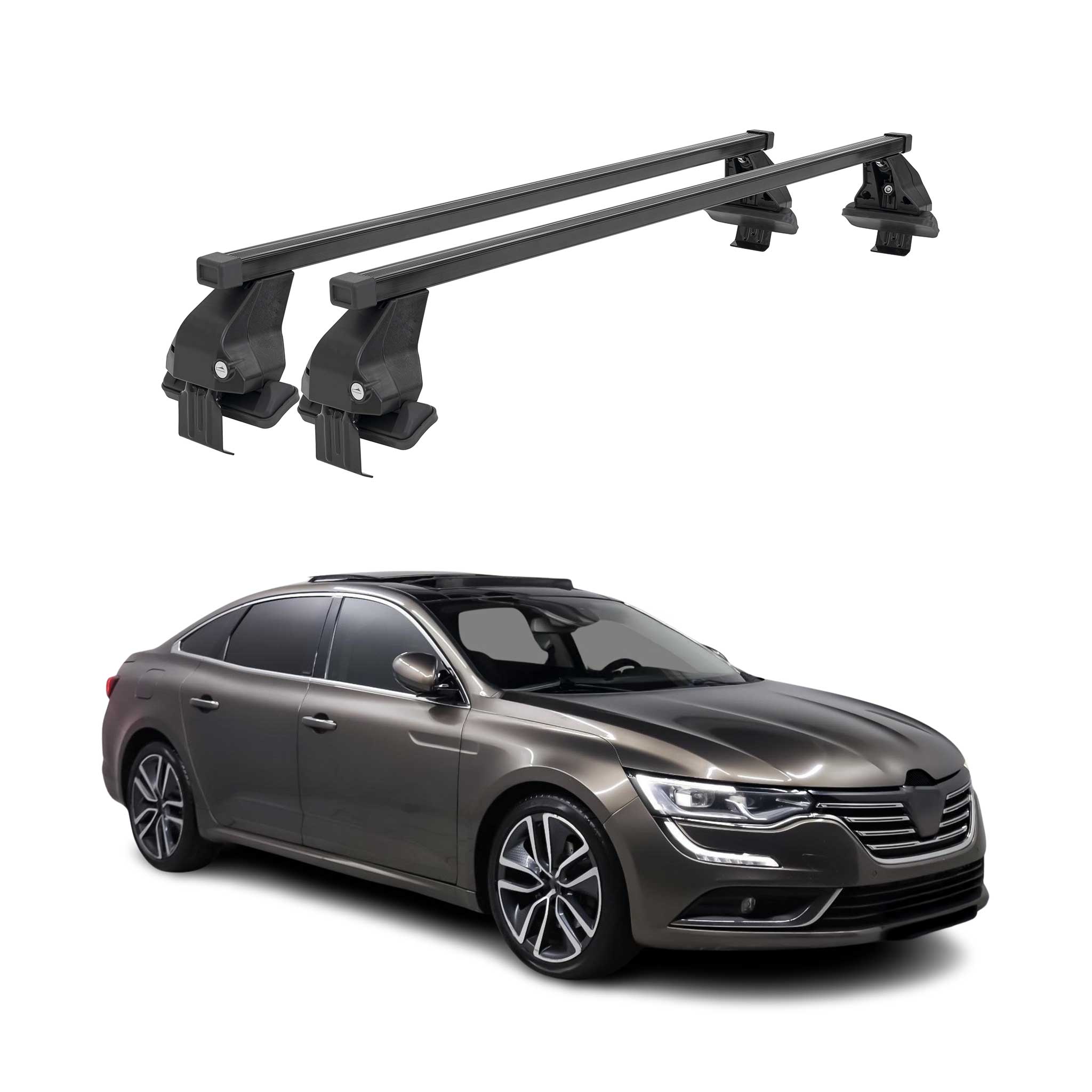 Barres Transversales Menabo pour Renault Talisman 2015-2022 Noir