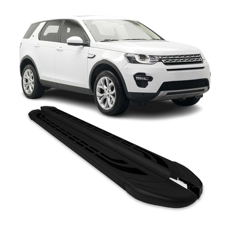 Marchepieds Latéraux pour Land Rover Discovery Sport L550 2014-2020 Alu Noir 2x