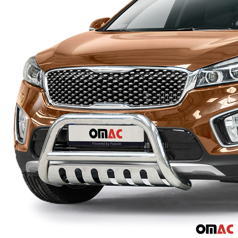 Pare-Buffle Avant Pour Kia Sorento 2015-2018 en Acier Inoxydable Argent