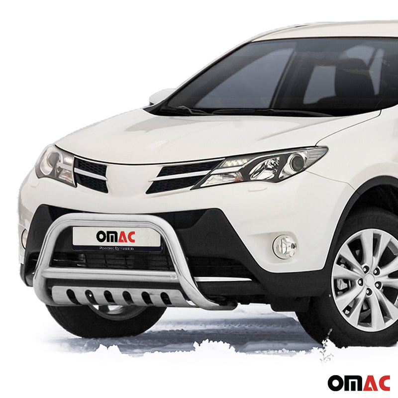 Pare-Buffle Avant Pour Toyota RAV4 2013-2015 en Acier Inoxy Argent