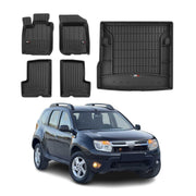 Kit Tapis de Sol et Coffre pour Dacia Duster 2010-2018 TPE Noir