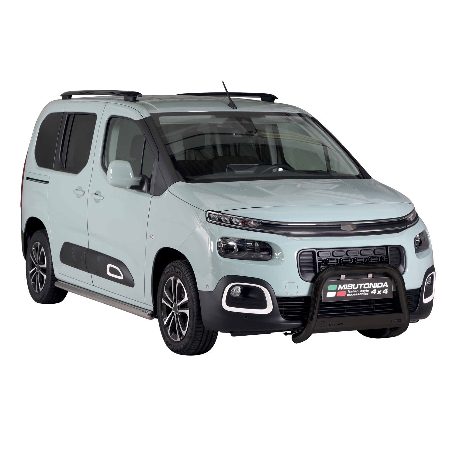 Pare-buffle Avant pour Citroen Berlingo 2018-2026 63 mm en Acier Noir