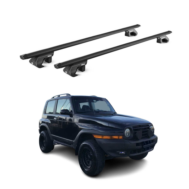 Barres de toit transversales pour Ssangyong Korando 1997-2005 3 P Noir 2x ABE